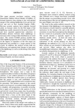 NON-LINEAR ANALYSIS OF A DIPHTHONG MERGER - International ...