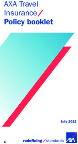 AXA Travel Insurance Policy booklet - July 2012