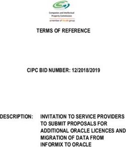 TERMS OF REFERENCE CIPC BID NUMBER: 12/2018/2019 DESCRIPTION