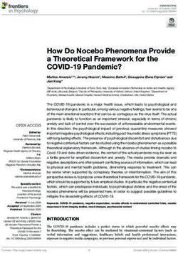How Do Nocebo Phenomena Provide a Theoretical Framework for the COVID-19 Pandemic? - Frontiers