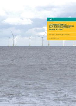DECOMMISSIONING OF OFFSHORE RENEWABLE ENERGY INSTALLATIONS UNDER THE ENERGY ACT 2004 - GUIDANCE NOTES FOR INDUSTRY DECEMBER 2006
