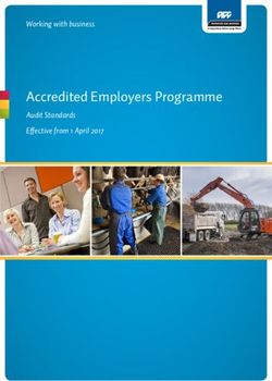 Accredited Employers Programme - Audit Standards Working with business Effective from 1 April 2017