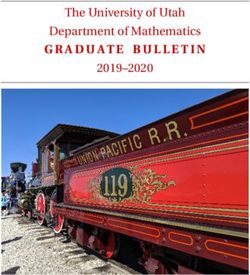 The University of Utah Department of Mathematics 2019-2020 - Utah Math Department