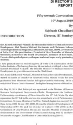 DIRECTOR'S REPORT - CDEEP-IIT Bombay