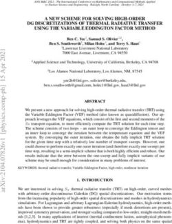 A NEW SCHEME FOR SOLVING HIGH-ORDER DG DISCRETIZATIONS OF THERMAL RADIATIVE TRANSFER USING THE VARIABLE EDDINGTON FACTOR METHOD - arXiv.org