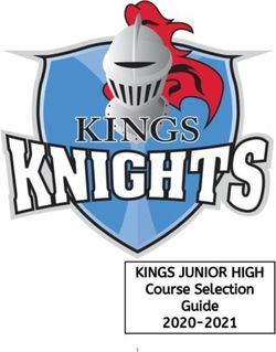 KINGS JUNIOR HIGH Course Selection Guide 2020-2021