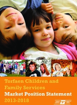 Torfaen Children and Family Services Market Position Statement