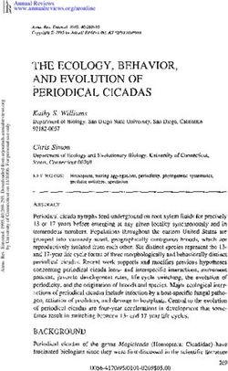THE ECOLOGY, BEHAVIOR, AND EVOLUTION OF PERIODICAL CICADAS
