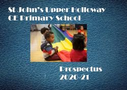 St John's Upper Holloway CE Primary School - Prospectus 2020-21