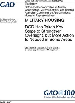 MILITARY HOUSING DOD Has Taken Key Steps to Strengthen Oversight, but More Action Is Needed in Some Areas