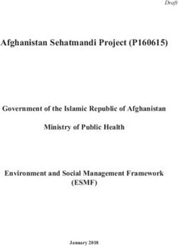 Afghanistan Sehatmandi Project (P160615) - (ESMF) Government of the Islamic Republic of Afghanistan Ministry of Public Health Environment and ...