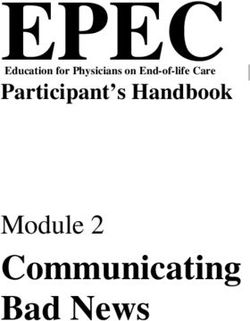 EPEC - Communicating Bad News Module 2
