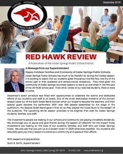 A Publication of the Cedar Springs Public School District - 204 E. Muskegon Street, Cedar Springs, MI 49319 www.csredhawks.org ...