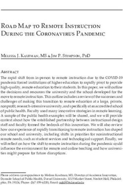 Road Map to Remote Instruction During the Coronavirus Pandemic