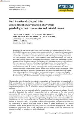 Real Benefits of a Second Life: development and evaluation of a virtual psychology conference centre and tutorial rooms