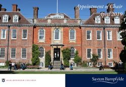Appointment of Chair April 2019 - Saxton Bampfylde