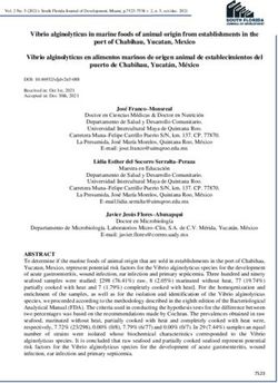 Vibrio Alginolyticus In Marine Foods Of Animal Origin From ...