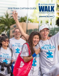 2018 TEAM CAPTAIN GUIDE - Autism Speaks