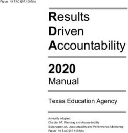Results Driven Accountability - 2020 Manual Texas Education Agency - Texas Education ...