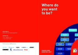 Where do you want to be? - COURSE GUIDE SEMESTER 2 2019 BOOK NOW AT: ADMA