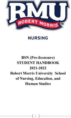 STUDENT HANDBOOK BSN (Pre-licensure) 2021-2022 Robert Morris University ...