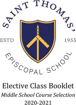 Elective Class Booklet - Middle School Course Selection 2020-2021 - St. Thomas' Episcopal School
