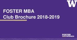 FOSTER MBA Club Brochure 2018-2019 - Foster School of ...