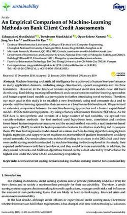 An Empirical Comparison of Machine-Learning Methods on Bank Client Credit Assessments - MDPI