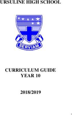 URSULINE HIGH SCHOOL - CURRICULUM GUIDE YEAR 10 2018/2019