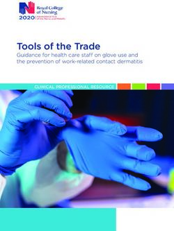 Tools of the Trade Guidance for health care staff on glove use and the prevention of work-related contact dermatitis