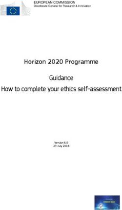 Horizon 2020 Programme - Guidance How to complete your ethics self-assessment - European Commission