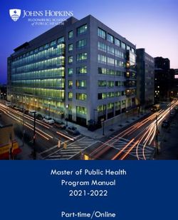 Master of Public Health Program Manual 2021 2022 Part time/Online