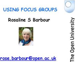 USING FOCUS GROUPS Rosaline S Barbour