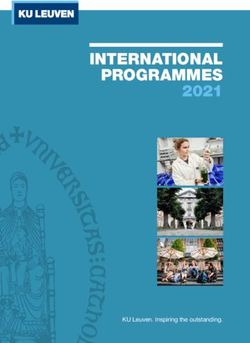 INTERNATIONAL PROGRAMMES 2021 - KU Leuven. Inspiring the outstanding - EHEF Philippines