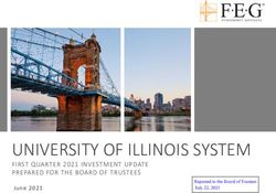 UNIVERSITY OF ILLINOIS SYSTEM - FIRST QUARTER 2021 INVESTMENT UPDATE ...