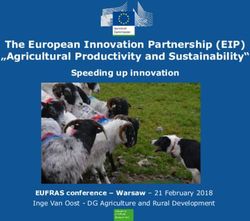 The European Innovation Partnership (EIP) "Agricultural Productivity and Sustainability" - Speeding up innovation - EUFRAS