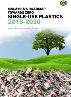 2018-2030 SINGLE-USE PLASTICS TOWARDS ZERO - Towards a sustainable future - mestecc