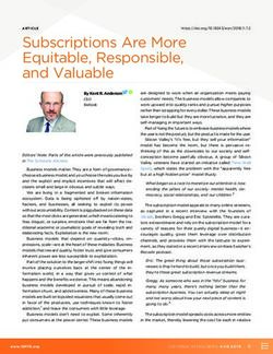 Subscriptions Are More Equitable, Responsible, and Valuable