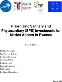 Prioritizing Sanitary and Phytosanitary (SPS) Investments for Market Access in Rwanda - Standards and ...