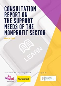 March 2021 - a consultation by Sheila Cahill Consulting on behalf of supported by - The Wheel