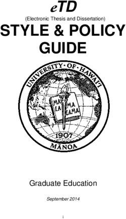 STYLE & POLICY GUIDE eTD - Graduate Education