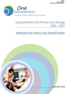 Gloucestershire CCG Primary Care Strategy 2016 2021 - Joining Up Your Primary Care: General Practice
