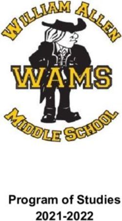 Program of Studies 2021-2022