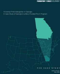 Universal Prekindergarten In Georgia A Case Study of Georgia's Lottery-Funded Pre-K Program - FCD CASE STUDY