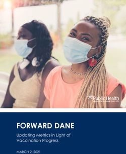 FORWARD DANE Updating Metrics in Light of Vaccination Progress - MARCH 2, 2021 - Public Health Madison & Dane County