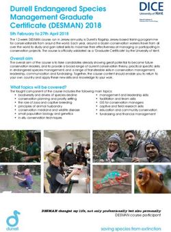 Durrell Endangered Species Management Graduate Certificate (DESMAN) 2018