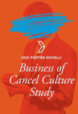 Business of Cancel Culture Study - 2021 PORTER NOVELLI