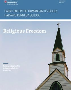 Religious Freedom CARR CENTER FOR HUMAN RIGHTS POLICY HARVARD KENNEDY SCHOOL - Reimagining Rights & Responsibilities in the U.S - The Carr Center ...