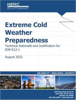 Extreme Cold Weather Preparedness - Technical Rationale and Justification for EOP-012-1 August 2022 - NERC