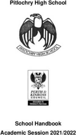 Pitlochry High School - School Handbook Academic Session 2021/2022 - Perth & Kinross Council